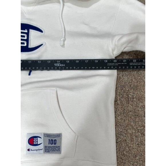 Champion 100 Hoodie Sweatshirt Womens M White Embroidered Century Collection - Picture 7 of 8